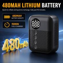 Carsun Mini Portable Electric Bike Air Pump, Wireless Tire Inflator, 150PSI Wireless Digital Display Version - 150g, Palm-Sized, Accurate Display - Automatic Shut-Off When Inflation Is Complete, Bike Accessory - Wireless - View 5