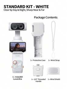 Insta360 Luna Ultra - 8K Vlog Camera, Featuring Dual Lenses, 12x Optical Zoom, 1-Inch Sensor, Detachable 2-Inch Touchscreen, Triple-Chip AI, Pocket-Sized Gimbal Camera, Perfect For Vlogging - View 12