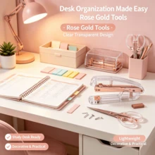 1 Set Acrylic Metal Effort-Saving Stapler Set, Powerful Takeout Packaging Stapler, Portable Stapler Set, Multifunctional Binding Machine, Durable, Suitable For Students, Back To School Season, Graduation Season, School Supplies, Office Supplies - Sets - View 9