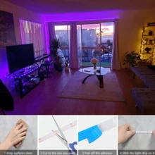 16.4FT RGB LED Strip Light, USB Powered TV Backlight With 24‑Key IR Remote, Color Changing Self‑Adhesive Light For TV, Sofa, Wall, Bedroom Home Decoration - 24K-3535 - View 6