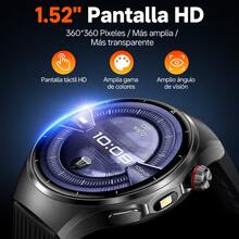 JIDITECH Reloj inteligente de alta gama con luz LED - Pantalla de zafiro de 1.53 pulgadas - Caja de titanio - Incluye 3 correas de diferentes estilos - Decenas de modos deportivos - Cientos de esferas digitales para elegir - El regalo ideal para cumpleaños y celebraciones. - PLATA-D - Ver 2