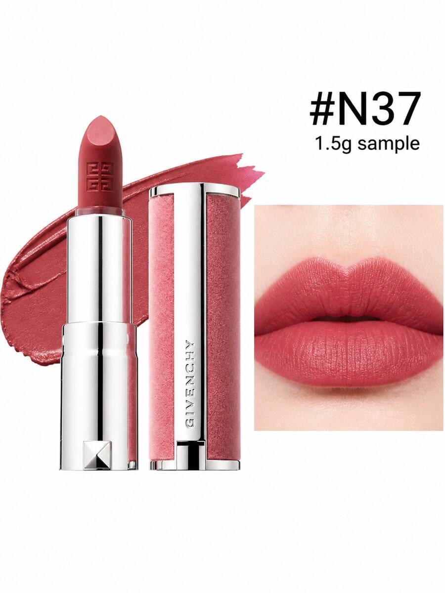 Givenchy N37 Travel Size Lipstick - Soft Matte Long-Lasting Finish, Suitable For Daily Wear And Dates, Enhances Complexion - 1.5g - View 1
