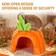 ITANDME Guinea Pig Bed Guinea Pig Hideout Rabbit Hideout Adorable Shaped Small Pet Hideout Comfortable, Pressure-Resistant, Bottomless, Easy To Clean Small Animal Bed & Small Animal Hideout Suitable For Squirrels, Hedgehogs, Dwarf Bunnies,Guinea Pigs - View 6