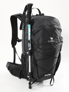 CAMEL CROWN Foldable Large Capacity Travel Bag Backpack Short Distance Travel Fitness Storage Bag - Phantom Black - View 2