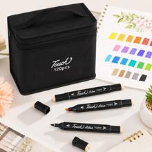 120 Farben Doppelspitze Alkohol Marker Set mit Aufbewahrungsbox, geeignet zum Ausmalen, Malen, Skizzieren, Kartenherstellung und Illustration, geeignet für Erwachsene - Sätze - Übersicht 6
