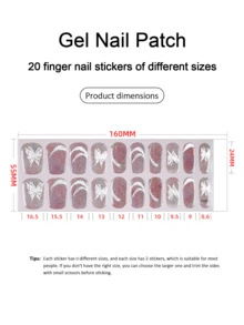 Cross-Border New Arrival Semi-Cured Gel Summer Toe Nail Stickers, Glitter Flash Design, In Stock Wholesale, Waterproof & Long-Lasting - Mauve Purple - View 5