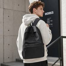 Black Lightweight Fitness Backpack, Large Capacity With Compartment Storage For Personal Items, Simple And Versatile Style, Suitable For Fitness, Commuting, Short Trips And More - Black - View 4