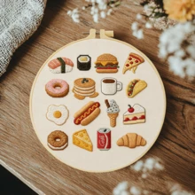 1 قطعة 20*20 سم/7.9*7.9 بوصة، مجموعة تطريز بأنماط متنوعة، مجموعة تطريز يدوية DIY للمبتدئين البالغين، هدية منزلية، هدية خياطة للنساء، تشمل دليل المستخدم، قماش مطبوع بالنمط، إطار التطريز، الإبرة والخيط. - أنماط متنوعة - مشاهدة 8