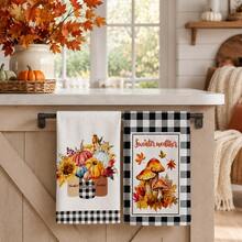 2pcs Daisy & Bee Kitchen Towels, Spring/Summer Floral Country Style Soft Microfiber Rectangular Printed Quick-Dry Hand Towels, Suitable For Kitchen Decor, Housewarming And Mother's Day Gifts, 4/6/8pcs Set - Multicolor - View 4
