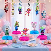 Roblox 11pcs Girls Cartoon Cake Decorations Set, Multicolor Honeycomb Shaped Cake Decor For Family Gathering, Birthday Party, Games, Gifts, Wedding Cake, Graduation Party, Banquet, Honeycomb Decor - Roblo Girl Combination C - View 7