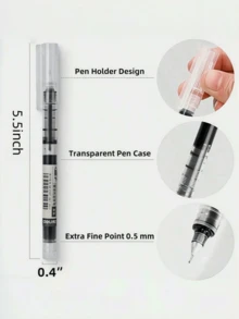 1支/5支/10支 快乾凝膠原子筆 0.5mm 黑藍紅墨水，適用於學校辦公用品、辦公室、學校、繪圖、學生、教師教室、標記筆、文具、男孩、女孩、學校用品、生日、節日、派對禮物 - 套裝 - 查看 3