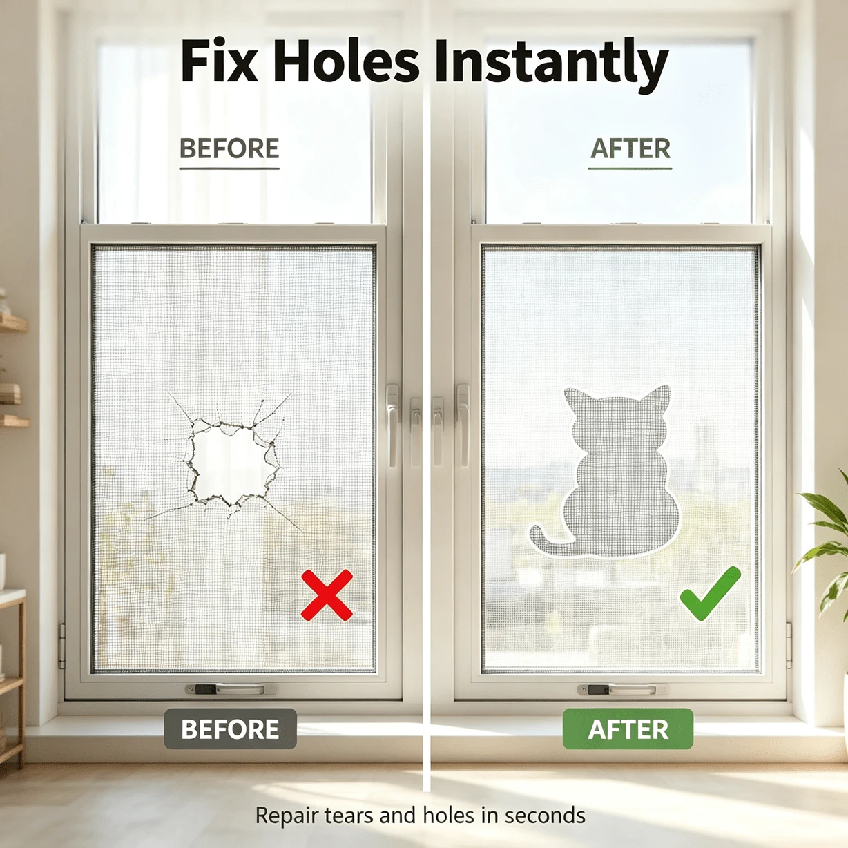 Cute Animal Shaped Screen Repair Patch, Waterproof Self-Adhesive Mesh Repair Patch, Decorative Mosquito-Proof Window Door Screen Tape, Suitable For Holes And Tears - Screen Repair Patch - View 1