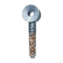 1pc High Pressure Water-Saving Shower Head, 5 Adjustable Modes, With Bead Filter, ABS Material, Pressurized Shower Head, Bathroom Accessory, Home Bathroom Decor, Autumn Decoration - A - View 5