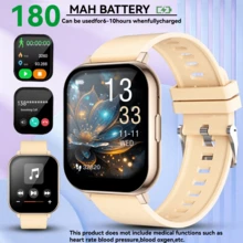 New Smart Watch For Men And Women With 1.83-Inch Full Touch HD Screen, Supports Wireless Calling, SMS Notification, Alarm, Multiple Sports Modes, Remote Camera, Music Playback And More. Compatible With IOS And Android Smartphones. Perfect As A Gift For Valentine's Day, Easter, Mother's Day, Father's Day, Halloween, Thanksgiving And Christmas. - Multicolor - View 21