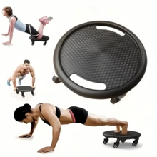 1pc Multi-Function 4-Wheel Ab Roller With Knee Pad - Full Body Fitness Equipment, Quiet Operation, Aerobic/Core Training Slide Board, Indoor Abdominal Training Disc With Universal Wheels, Ab Roller, Crunches, Silent Design, Durable PP Material, Suitable For Men And Women - Multicolor - View 6
