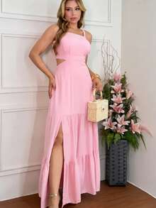 Women Long Dresses - Rosa Pálido - Ver 1