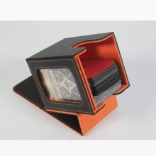 Magic Card Storage Box, Includes 2 Commander Card Display Stands, Can Store Over 310 Cards, Comes With Magic Card Dice Tray; Leather Material, Magnetic Closure Design, Suitable For TCG Trading Card Games, Collectible Card Games, - Multicolor - View 11