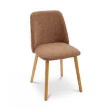 Goeurvant Modern Ergonomic Dining Chair With Curved Backrest - Set Of 2 / Set Of 4 / Set Of 6 - Brown/Chenille - View 10