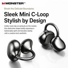 1pc Monster Q13 Clip‑On Open‑Ear Bluetooth Wireless Earbuds, Lightweight Sport Gaming Headset, Low Latency With Built‑In Mic For Workout Travel Daily Use - View 4