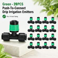 Push In Drip Irrigation Emitter Suitable For 1/4 Inch Pipes, Adjustable 360 Degree Vortex Drip Emitter For Irrigation Drip Irrigation, Rotating Drip Sprinkler Head For Precise Irrigation, Suitable For Garden Irrigation Systems - A - View 11