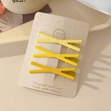 3/21pcs Candy Color Matte Hair Clips, Korean Style Minimalist Small Hair Clips, X-Shaped Hair Clips - Multicolor - View 7
