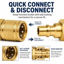 14-Piece Brass Air Coupler And Plug Kit, 1/4-Inch NPT Fittings - 14 PCS - View 4