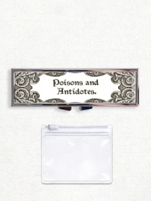 "Poisons And Antidotes" Printed Pill Box, Vintage European Style Pill Dispenser, Portable Pill Dispenser, Precise 1-2 Pill Dispenser, Convenient Medication Storage Box, Easy-To-Use Design, Plastic Material, Portable Travel Pill Box, Dispensing Box, Large Capacity Pill Box, Back To School Gift, Mother's Day Gift, Halloween Gift - Multicolor - View 13