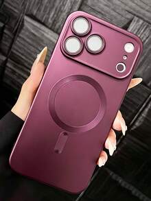 Luxury Crossbody Lanyard Magnetic Wireless Charging Phone Case, Compatible With IPhone 18 ProMax 18Pro 17 ProMax 17Pro 16 15 14 13 12 11 Pro Max 16 15 14 Plus, Shockproof Lens Protection Back Cover - Burgundy - View 2