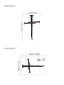 mama look 1pc, Multi-Style, Black Home Decor Wall Sticker, Line Plant/Study Element/Cross, PVC Self-Adhesive Removable, Suitable For Bedroom, Living Room, Study, Dining Room, Bathroom, Home Wall Decoration, Room Decoration, Etc. - Multiple Styles - View 8