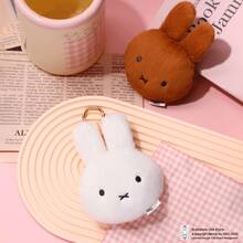 MIFFY MIFFY Gantungan Kunci Dompet Koin Plush, Dompet Mini Resleting Boneka Kelinci Lucu, Tempat Kartu dan Kotak Earphone Kelinci yang Menggemaskan, Gantungan Kunci Tas Lembut, Hadiah Natal, Cocok untuk Anak Perempuan, Anak-anak, Remaja, Hadiah Natal dan Ulang Tahun - MultiWarna - View 5