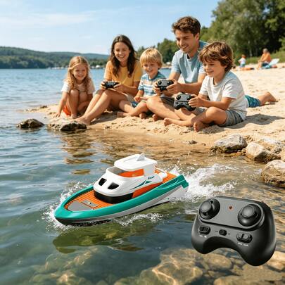 1pc/SET Remote Control Toys, Three Styles Of Remote Control Boat Models For Kayaks/Cruise Ships/Airships, Children's Toys, Bathroom Toys, Outdoor Toys, Early Education Toys, Educational Toys, Parent-Child Interactive Toys