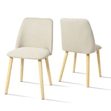 Goeurvant Modern Ergonomic Dining Chair With Curved Backrest - Set Of 2 / Set Of 4 / Set Of 6 - Beige - View 13