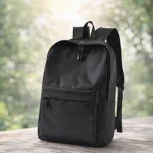 Black Lightweight Fitness Backpack, Large Capacity With Compartment Storage For Personal Items, Simple And Versatile Style, Suitable For Fitness, Commuting, Short Trips And More - Black - View 5