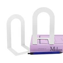 Minimalist And Creative Arched U-Shaped Metal Book Stand Desktop Book Storage And Organizing Rack With Anti Slip Stability Book Clip Suitable For Student Office Desk, Home Study Reading Area Decorative Black And White Book Organizing Supplies. - U-shaped - View 4