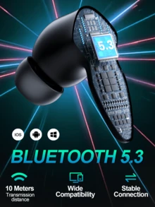 Tagry H03 Bluetooth Low Latency Gaming Wireless In-Ear Earbuds 5.3 3D Stereo Bass Built-In Microphone Long Battery Life Playback - View 11