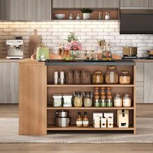 Storage Islands & Carts - 黑色+原木色+中密度纖維板+餐廳 - 查看 2