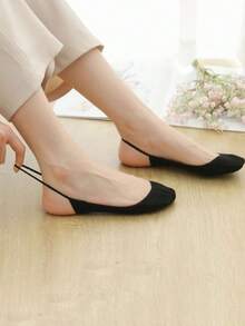 1/5/10 Pairs Women's Boat Shape Invisible Low Cut Summer Thin Anti-Slip Half Palm Short Socks Non-Slip High Heel Short Socks - Multicolor - View 2
