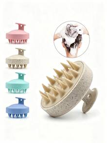 Soft Silicone Scalp Massage Shampoo Brush, Suitable For Dry/Wet Hair (Curly/Straight) And All Hair Types, Bath Head Massage Comb, Can Be Used For Blow-Dry Styling, Shampooing, Hair Care Massage, Portable And Easy To Clean, Simple And Durable, Suitable For Travel And Home Use - Scalp Massager Brush - View 10