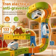 133-Piece 3D Anti-Gravity Electric Train Track Set, DIY Assembly Toy With Firm Link Structure - Multicolor - View 4