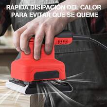 Lijadora De Orbital Eléctrica Profesional Rectangular Rojo - Tipo de Enchufe B USA (220-240V) - Ver 5