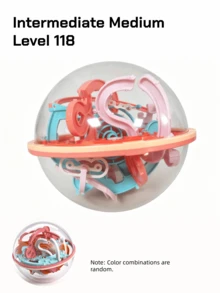 Bola Balap Labirin 2 Pemain, Mainan Puzzle Interaktif Orang Tua-Anak, Bola Labirin Orbit Planet - MultiWarna - View 11