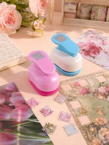 Stamp-Pattern Portable Handheld Puncher, Used For Scrapbooking, DIY Card Making, Photo Albums, Paper Crafts, A Must-Have Cutting Tool For School - Multicolor - View 4