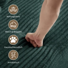 مرتبة سرير أريكة - أخضر + فلانيل + مقعد واحد + إسفنج - مشاهدة 5
