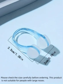 1/2pcs Silicone Swimming Nose Clips & Earplugs, Waterproof & Anti-Slip, Suitable For Swimming Training - Multicolor - View 3