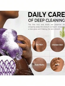 1pc African Mesh Bath Sponge, Unisex Durable Exfoliating Bath Sponge, Stretchable Up To 66 Inches, For Body Scrubbing, Makes Skin Smooth, African Net Sponge, Exfoliating Glove, Bath Accessories, Back Scrubber - Multicolor - View 10