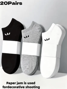 1/5/10/15/20 Pairs Socks, Men's Socks, Short Socks, White Socks, Grey Socks, Black Socks, Women's Socks - Multicolor - View 13
