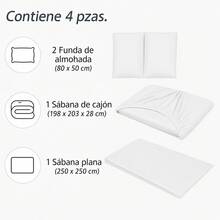 AMOROSA Sheet Sets With Pillowcases - White - View 9