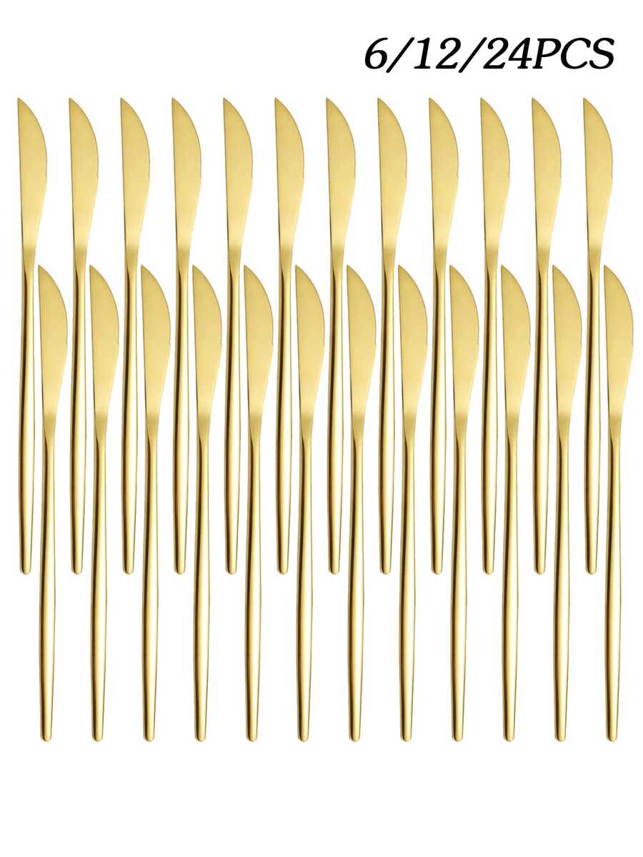6/12/24pcs Stainless Steel Steak Knives, Suitable For Home Kitchen, Hotel, Restaurant, Eatery - View 1