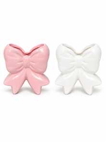 1pc Bow Decor Vase, Large Cute Ribbon Design Vase, Suitable For Home Decor, Living Room Tabletop, Bedroom Shelf And Gift Display - Multicolor - View 12