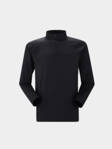 CAMEL CROWN Men's Outdoor Fleece Jacket Stand Collar Windproof Thin Fleece Keep Warm Sports Jacket Sweatshirt Lining - Phantom Black - View 6